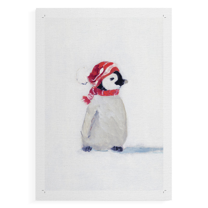 Penguin Play I - Impression sur toile seulement - NON-CADRE, H 60 po x l 40 po