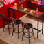 Ensemble de table de bar et chaises, ensemble de table de salle à manger 4 pièces avec 3 tabourets de bar rembourrés