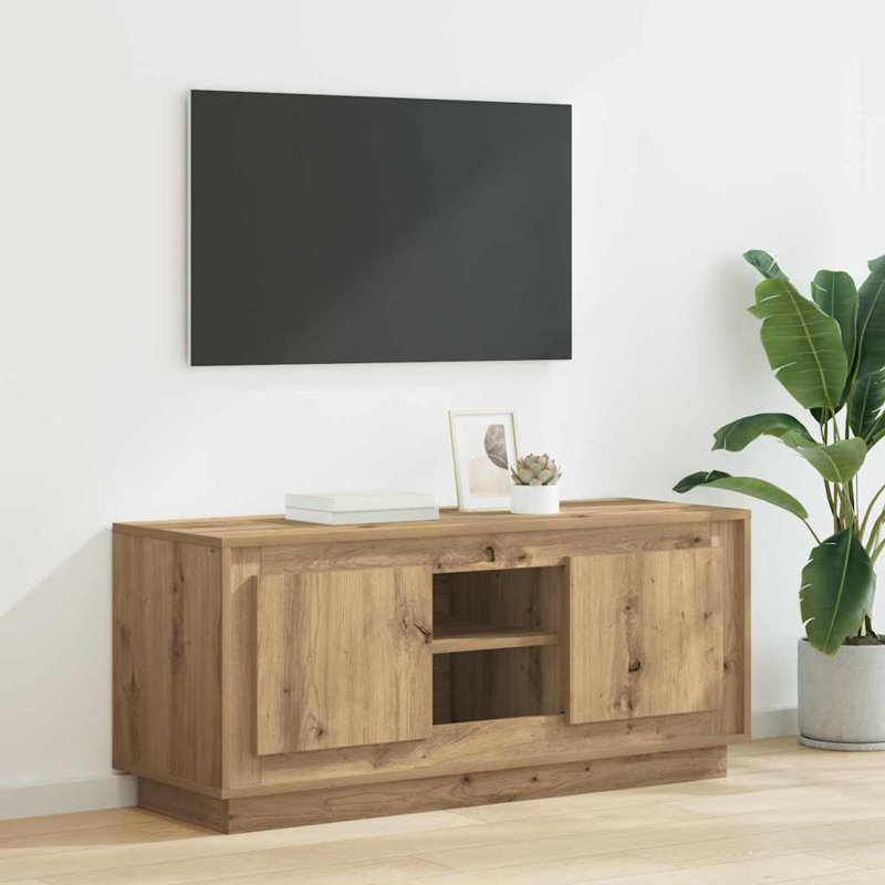Unfinished TV Stand for TVs up to 48", Artisan Oak