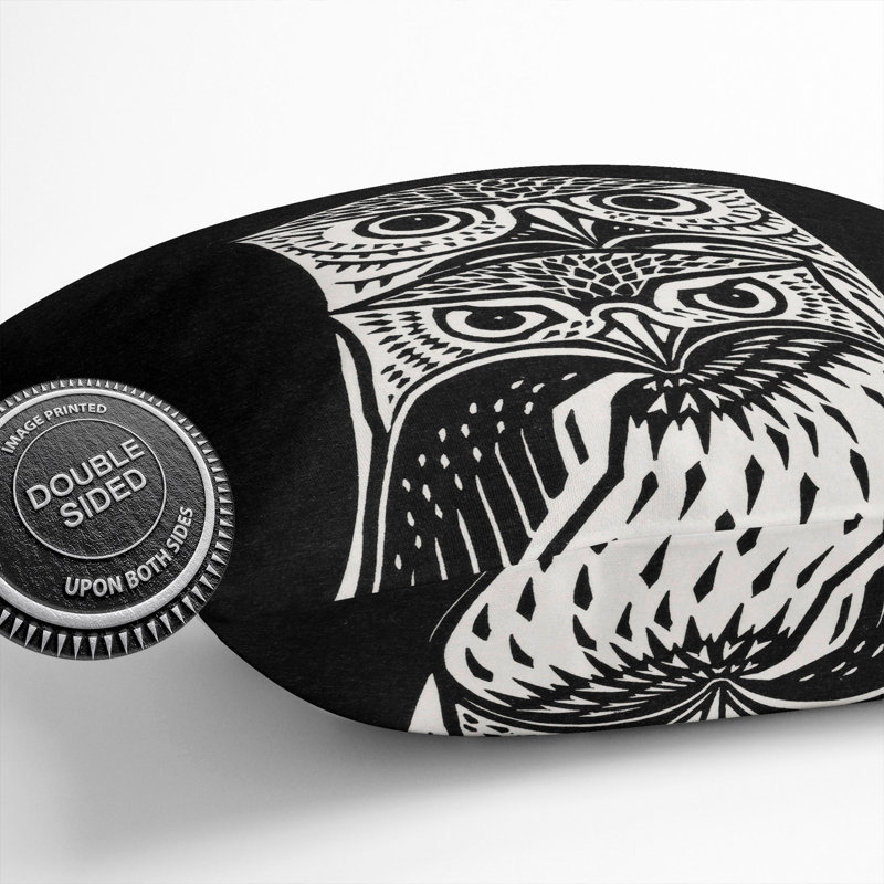 Two Owls Square Throw Cushion, 55cm H x 55cm W x 20cm D