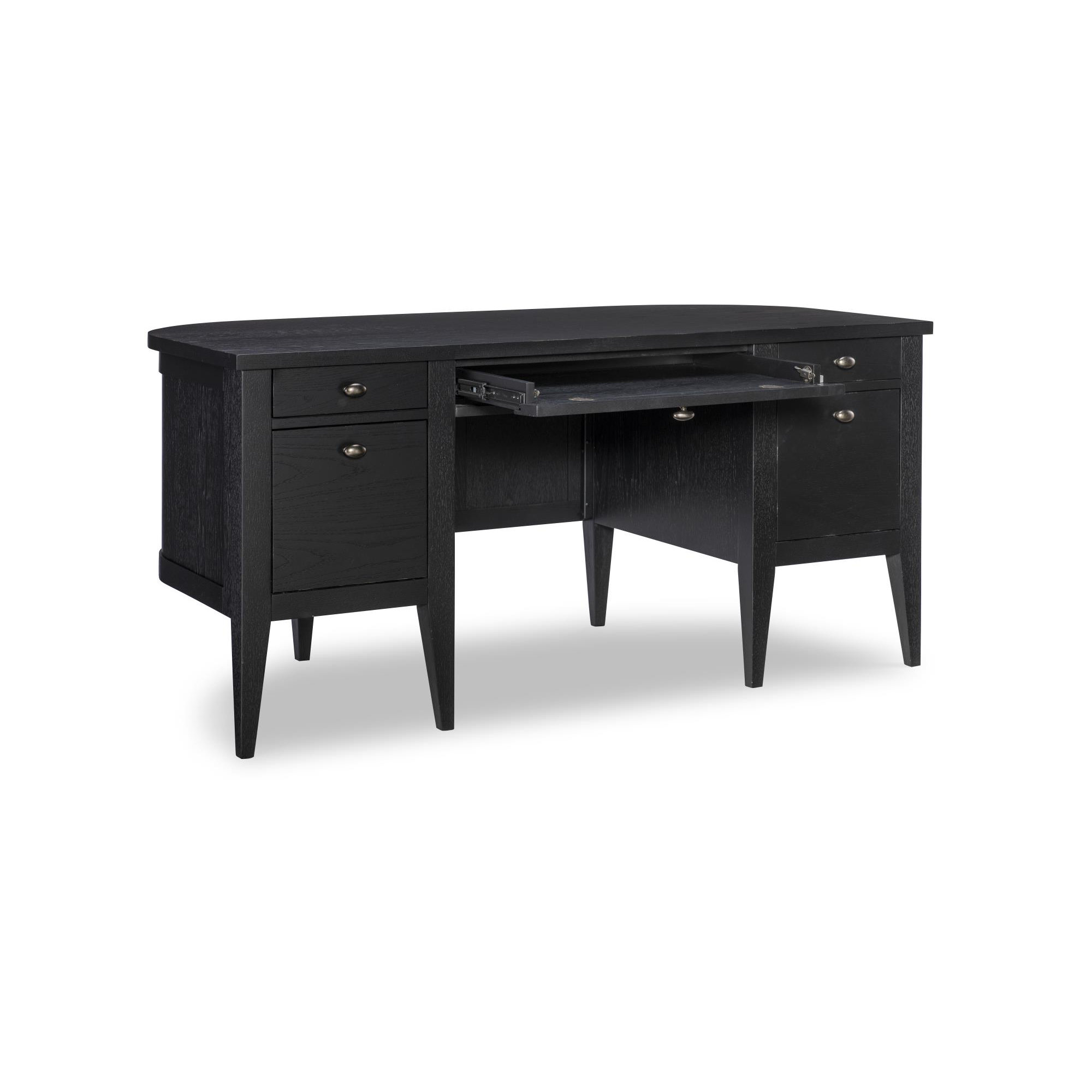 Today's Traditions Desk (5 drawers, file storage), Black