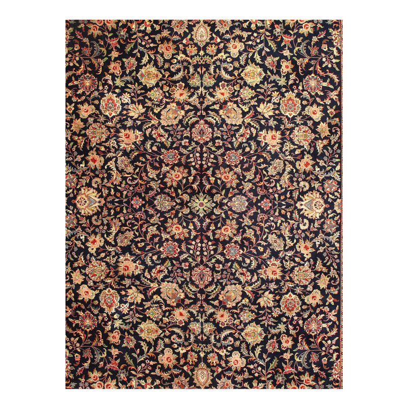 Kashan Wool Oriental Area Rug