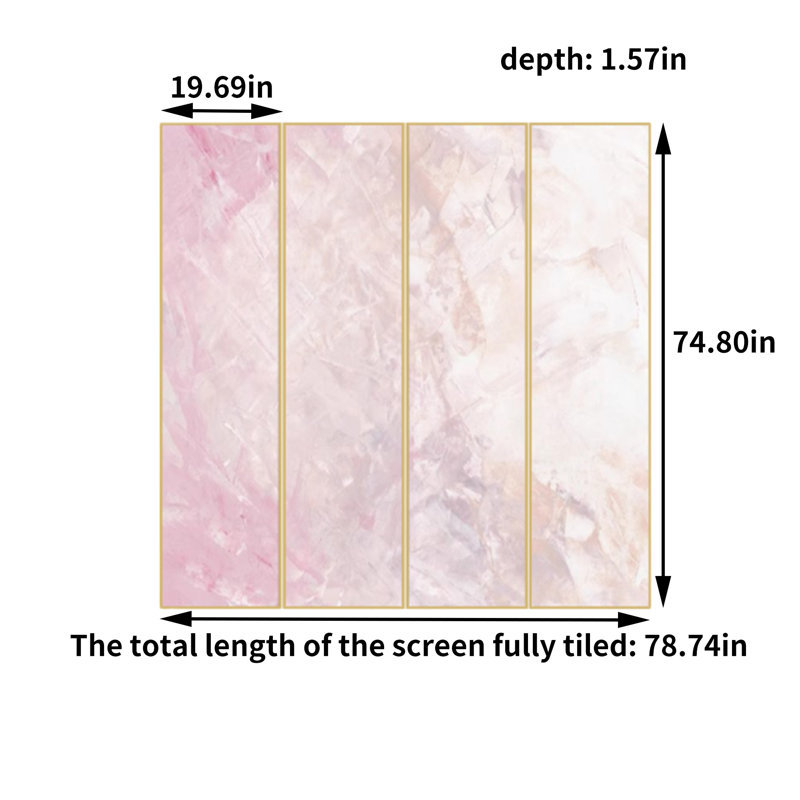 Laderas, 74.8" H x 78.74" W x 1.57" D