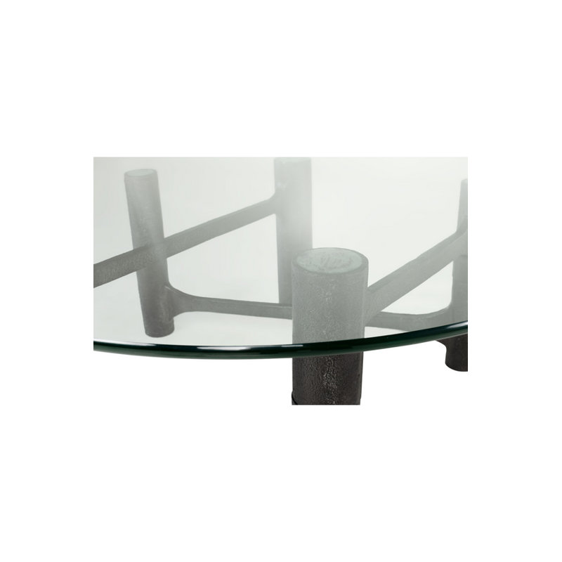 Glass Coffee Table, 16" H x 43" L x 43" W