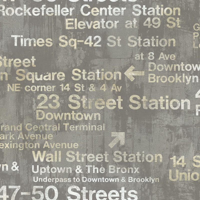 Rouleau de papier peint texturé L 33 pi x l 20,5 po Chaunce NYC CITY, Signe d'argent