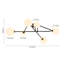 6 - Light Sputnik Glass Globe Linear Semi Flush Mount -24253037