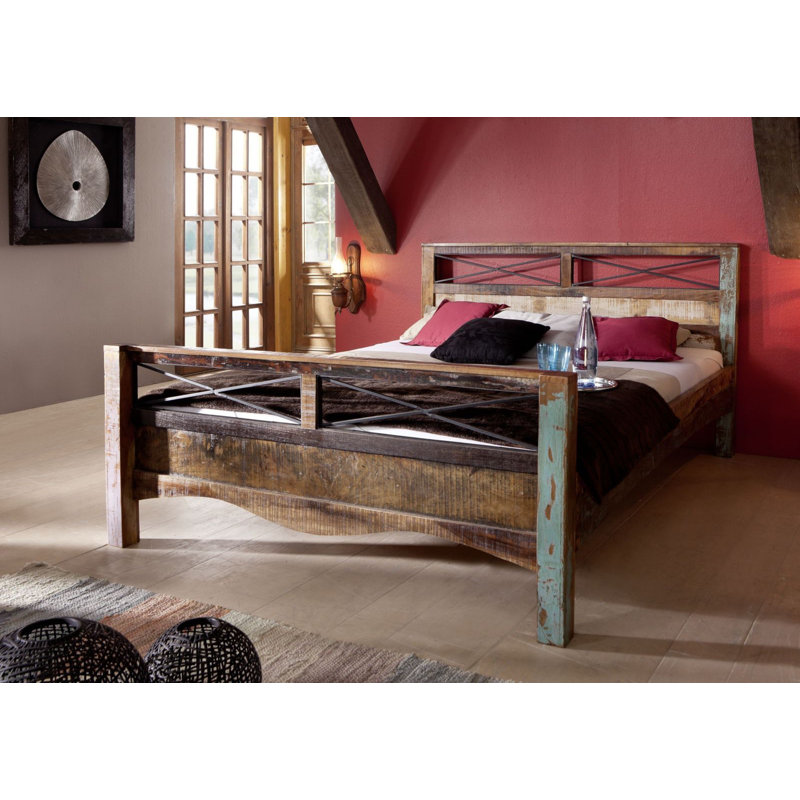 Solid Wood Bed, 140 X 200 Cm