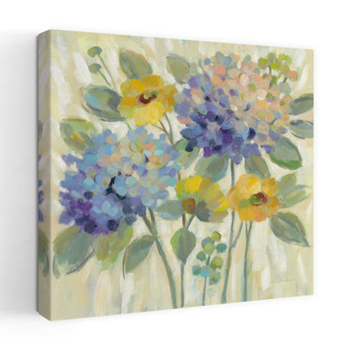 Garden Garden Burst With Blue Bouquets Art