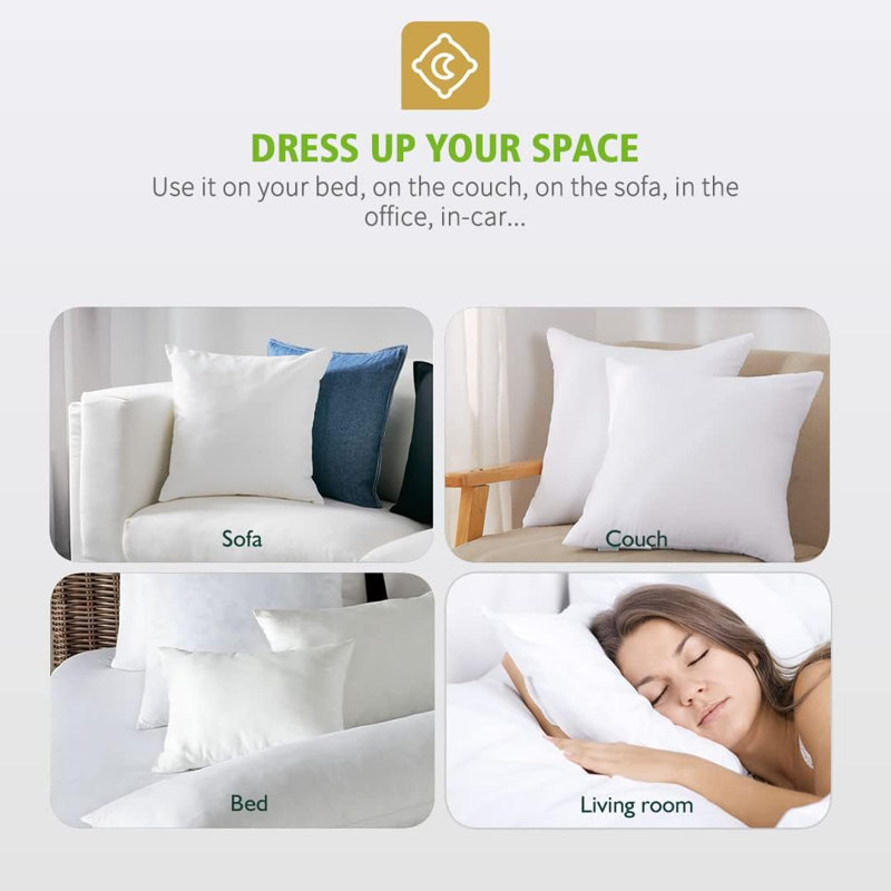 Ensemble de coussins 100% coton réversibles 100% coton, H 16 po x l 16 po