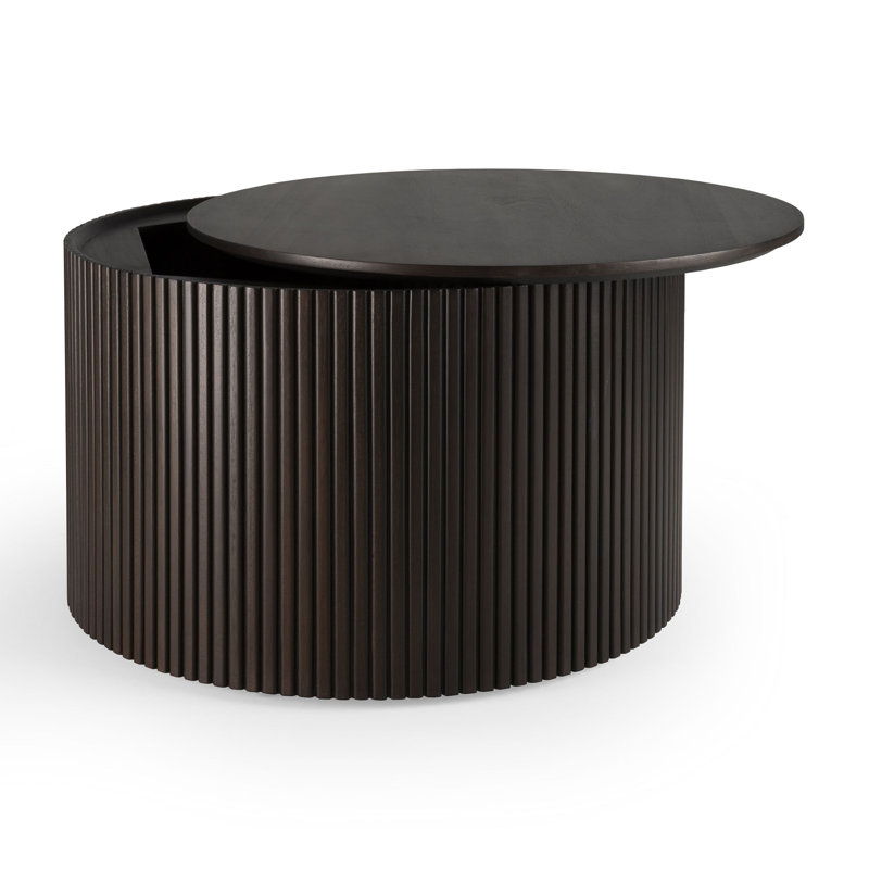Roller Max Coffee Table, 13.8" H x 23.6" L x 23.6" W, Espresso
