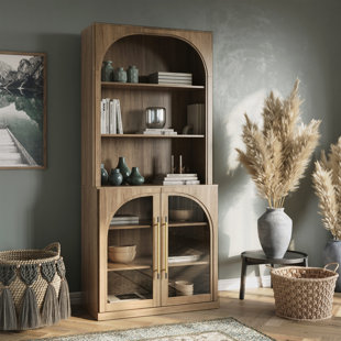 Glass 72" Tall Modern 6-Tier Shelf Storage,