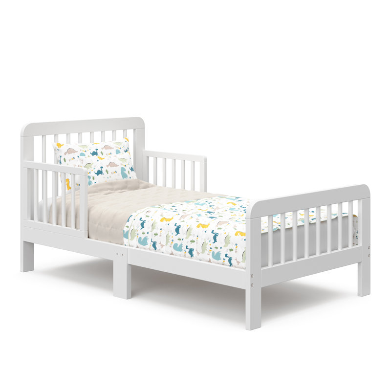 Pasadena Toddler Bed with Guardrails, White