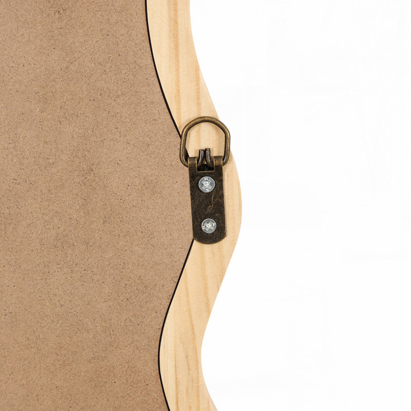 Miroir rectangulaire en bois massif, 39,76 po x 27,95 po, Bois naturel, Rectangulaire