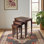 Alaia 3-Peice Solid Wood Nesting Table in Walnut Finish, 21.43" H X 19.87" W X 14.83" D
