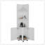 Malibu Freestanding Linen Cabinet, 2-Doors, Open Shelves -White-422351296