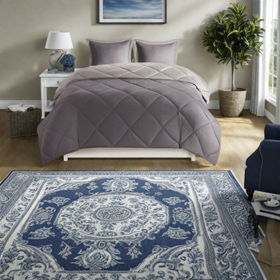 Ensemble de literie en duvet synthétique durable, réversible et durable