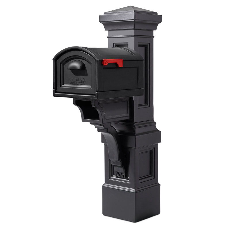 Step2 Atherton Grand Large Capacity Post Mounted Mailbox, Black