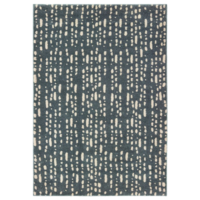 Tapis vert sarcelle / ivoire Adal