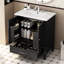 Meuble-lavabo de salle de bain avec lavabo, armoire de rangement avec porte à fermeture douce