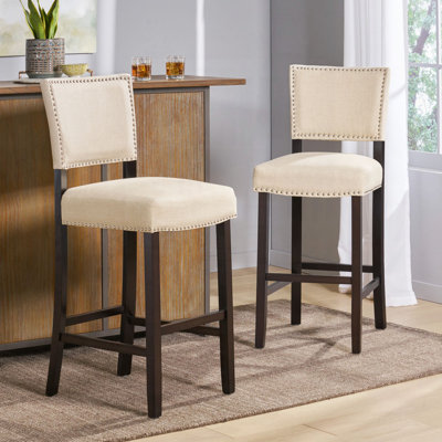 Ensemble de 2 tabourets de bar avec rivets décoratifs