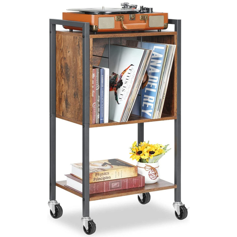 31.69 " H Media Shelves, Brown