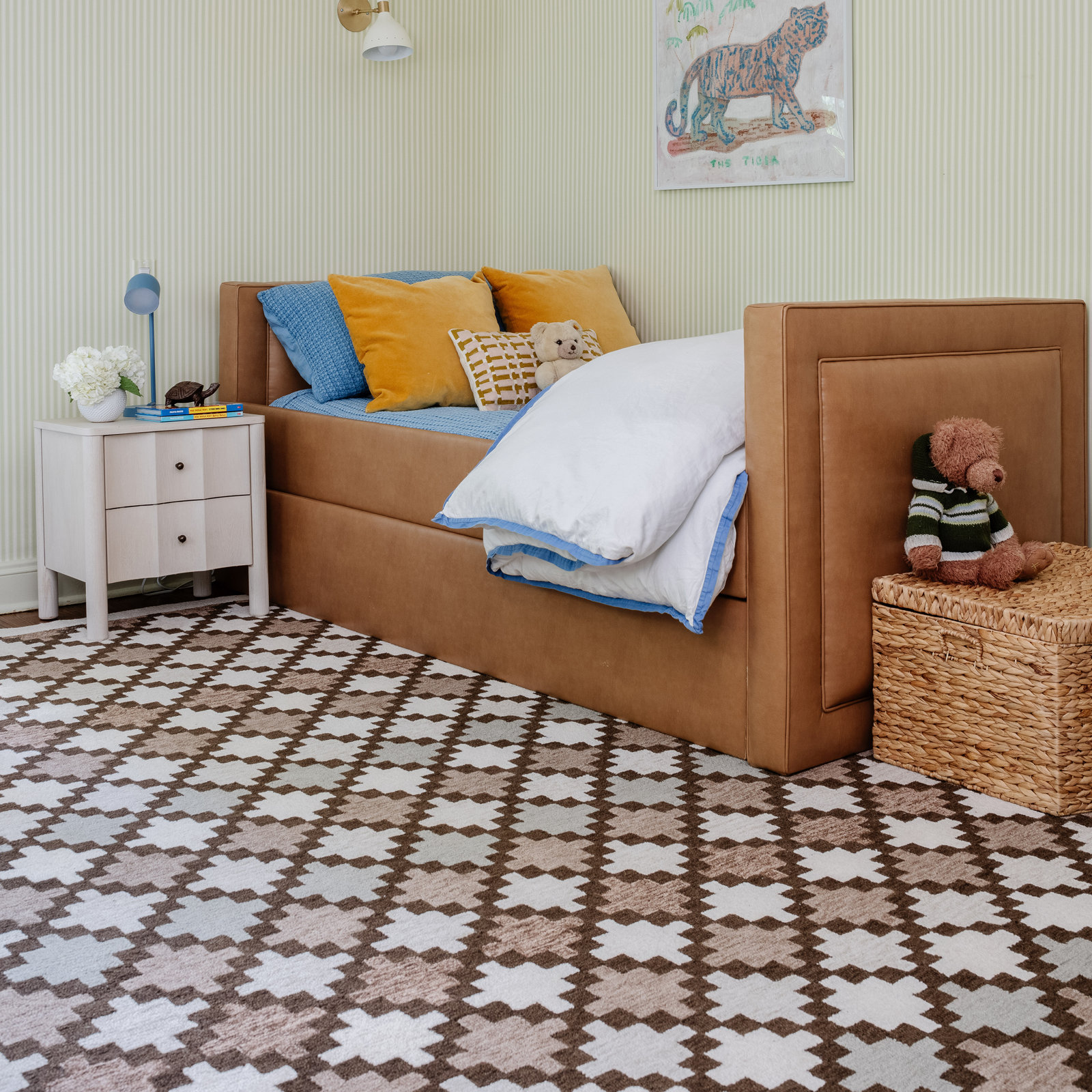 Abbott Hand-Tufted Wool Geometric Rug, Rectangle 5' x 8'