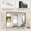 Miroirs de salle de bain rectangulaires arrondis avec cadre en métal noir pour mur de lavabo, grand miroir mat de 30 po x 22 po, décoration moderne pour les toilettes, la maison de campagne, la suspension horizontale ou verticale-1318083367