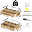 Ensemble de 2 tablettes flottantes avec tiroirs - Rangement mural, brun-1078339926