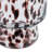 Calderon D6x10" Clear Glass Accent Vase With Artistic Amber Spots