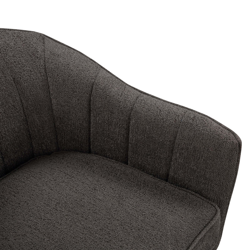 Chaise d'appoint Mid-Century, Gris anthracite