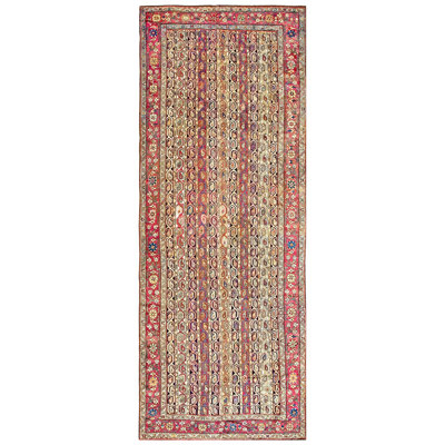 Tapis de galerie du 19e siècle du Caucase Karabagh (7 pi 2 po x 18 pi 1 po - 218 x 551 po)