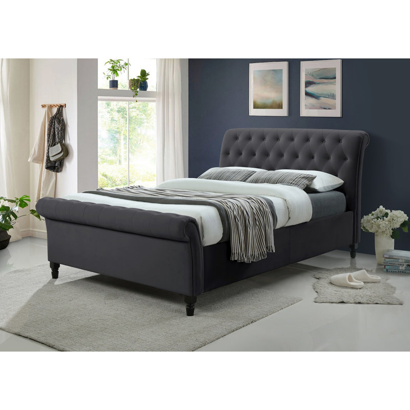 Alheidis Upholstered Storage Bed, Kingsize (5'), Black