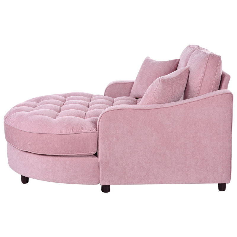 Canapé-lit de 55 po avec méridienne et coussins détachables, 55 po