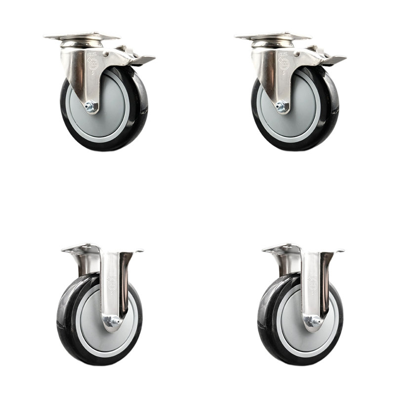 Polyurethane Casters, Black