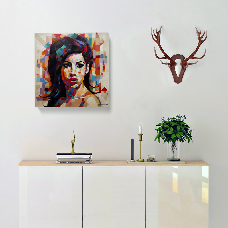 Amy Winehouse Constructivism - Print, 35cm H x 35cm W x 3cm D
