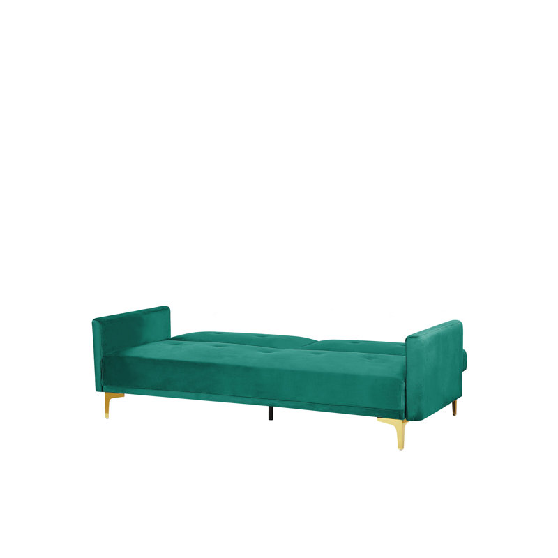 Ethel 3 Seater Velvet Sleeper, Green