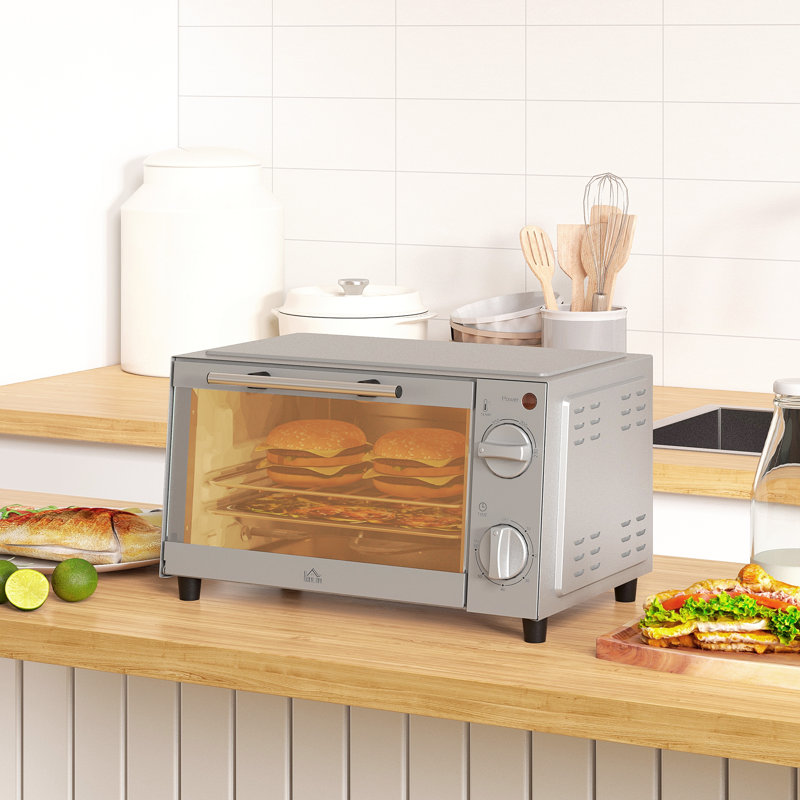 HOMCOM Toaster Oven, Silver