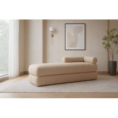 Banc rembourré en tissu Kennedy Eilynn Teddy