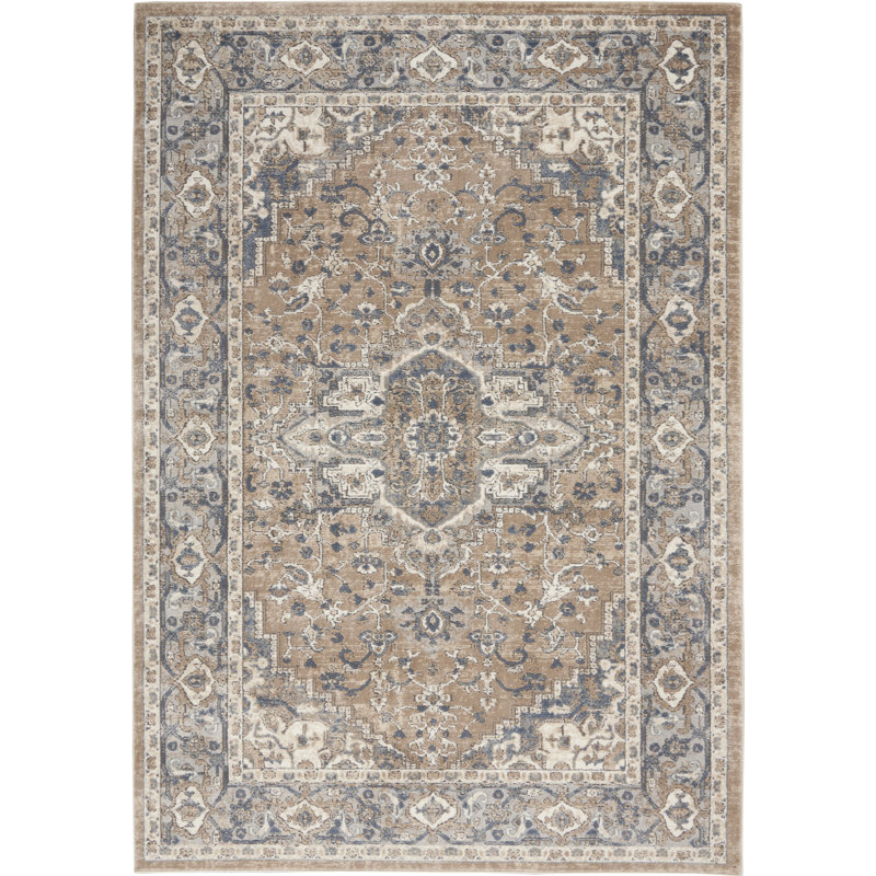 Tapis beige Freeda, Rectangle 5 pi 3 po x 7 pi 3 po
