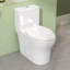 Toilette monobloc 19 po en céramique à double chasse avec siège confortable et hauteur d'assise conforme à l'ADA 19 po