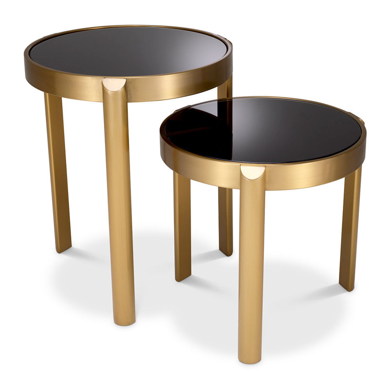 Buena Glass Nesting End Table
