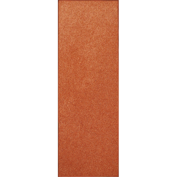 Latitude Run® Solid Color Custom Size Runner Area Rugs Orange