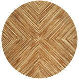 La Quinta Cowhide Geometric Area Rug in Caramel