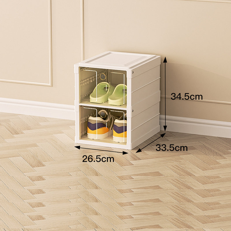 2 Pair Stackable Shoe Storage Box