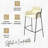 Wainaku Upholstered Low-Back Counter Bar Stool with Black Metal Base-1551404094