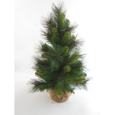Arbre de Noël pin en toile de jute non décorée