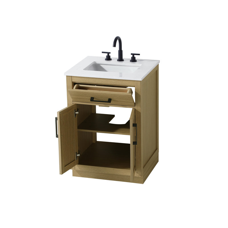 Meuble-lavabo simple 24 po Ahner, Brun miel