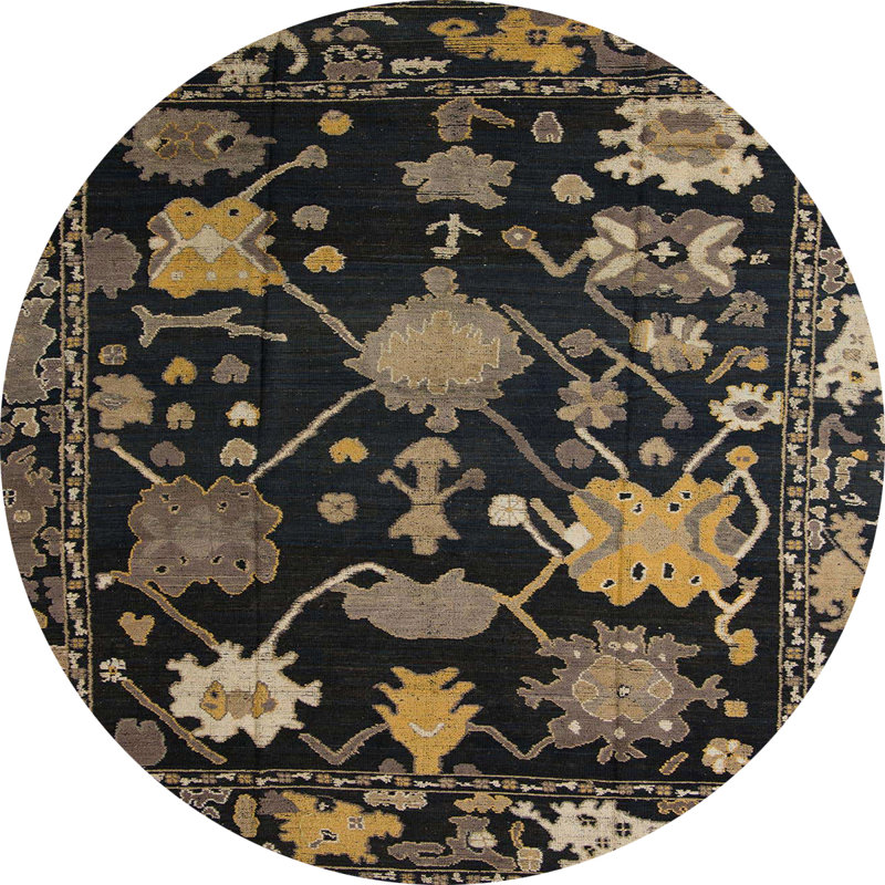 Adarian Abstract Indoor Rug, Round 6'