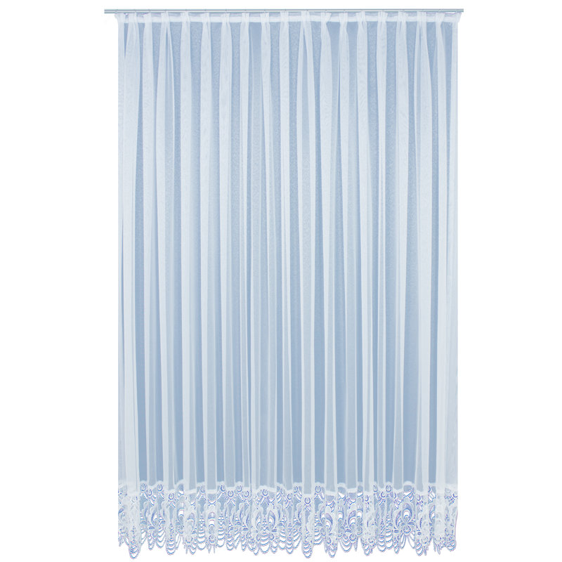 Nydia Semi Sheer Single Curtain Panel, 450 W x 175 D cm