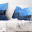 London Tower Bridge en bleu - Coussin imprimé paysage urbain